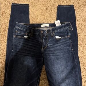 Abercrombie & Fitch Women's Deep Indigo Skinny Jeans